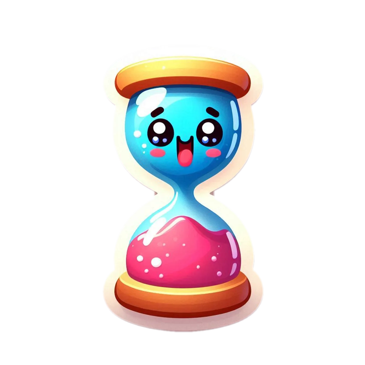 Lucid_Origin_a_colorful_hourglass_sticker_placed_on_a_white_ba_2